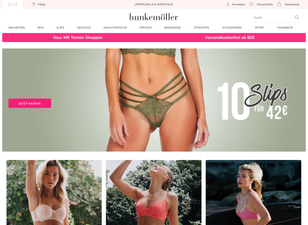 Hunkemöller.de Online Shop